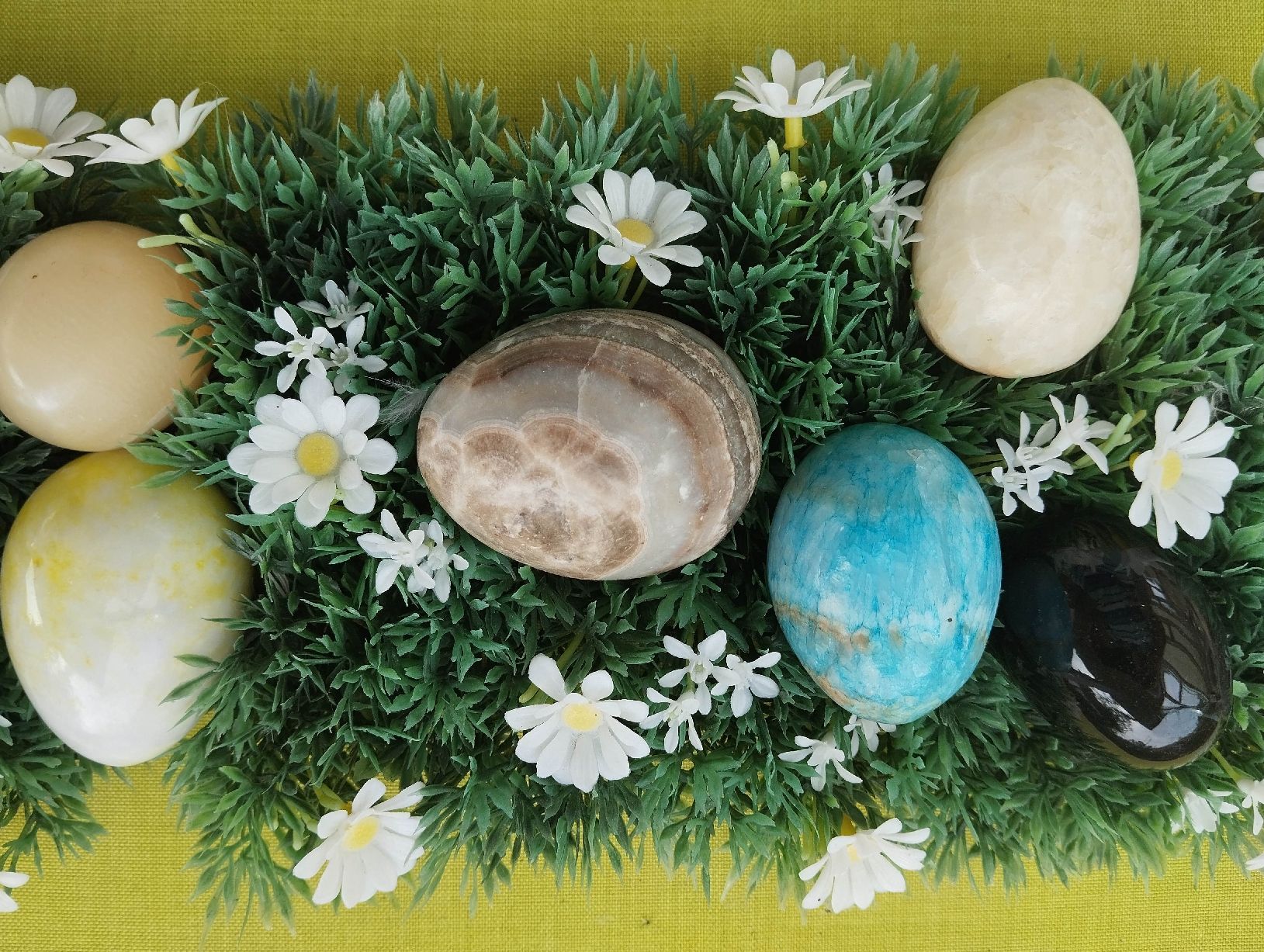 Tutte le decorazioni: Oster-Deko Eier Set aus Naturstein – Usato da Mörigen venduto da sigi2572 3