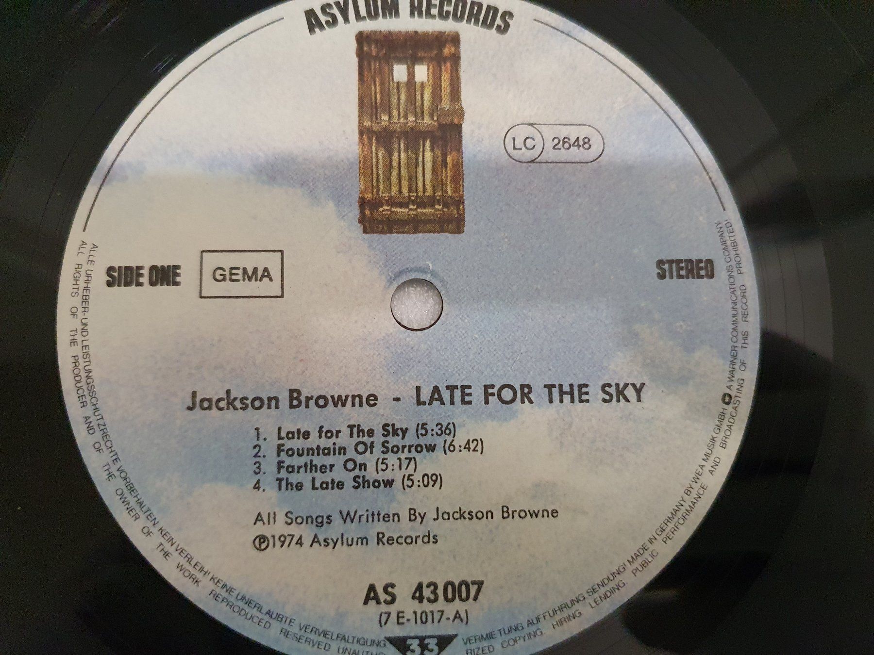 Schallplatten: Jackson Browne – Late For The Sky – Gebraucht aus Uster von Vinyl-Leidenschaft 3