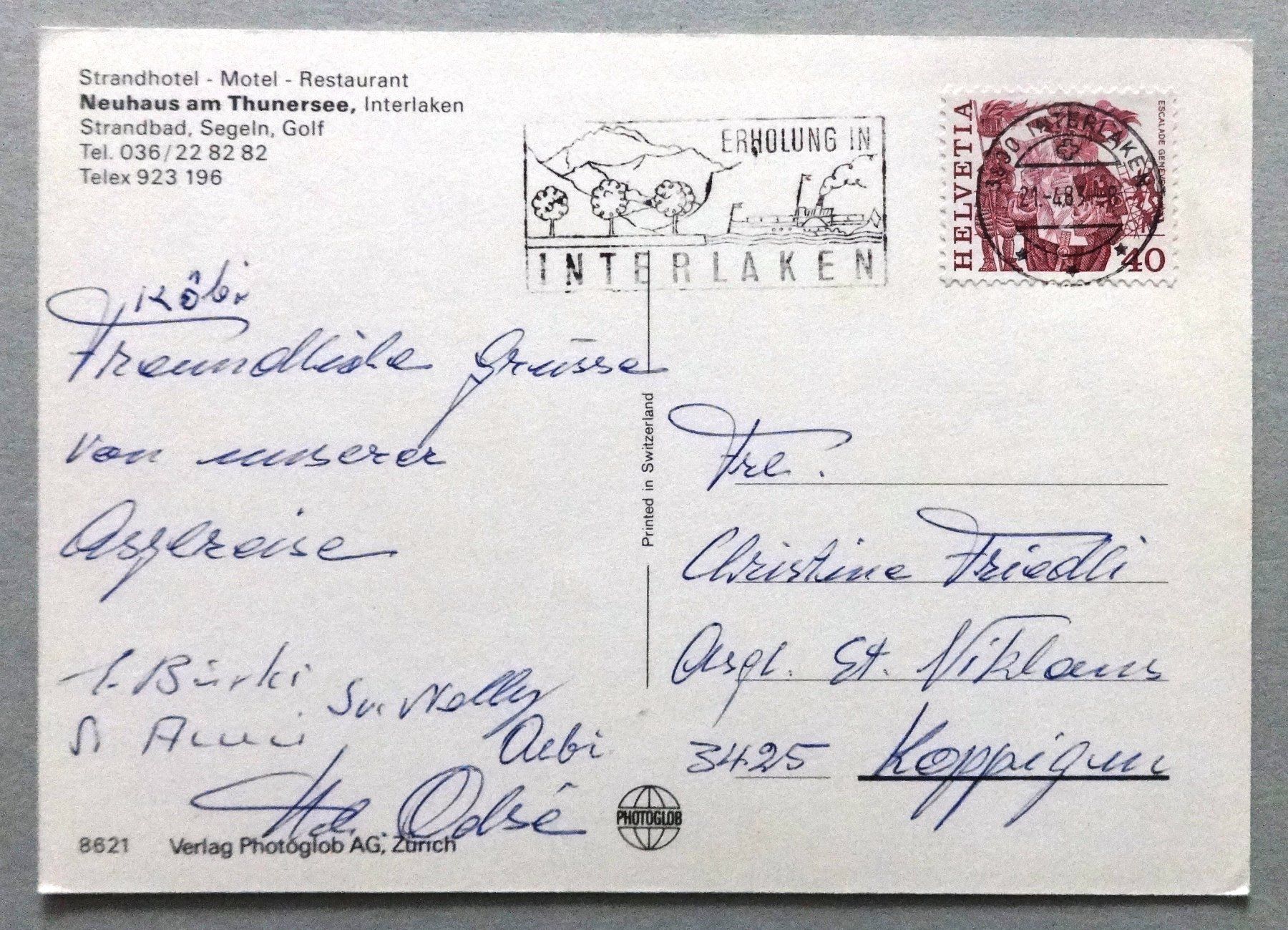 Cartes postales: Neuhausen am Thunersee – D'occasion à Fétigny par Billy2miny 1