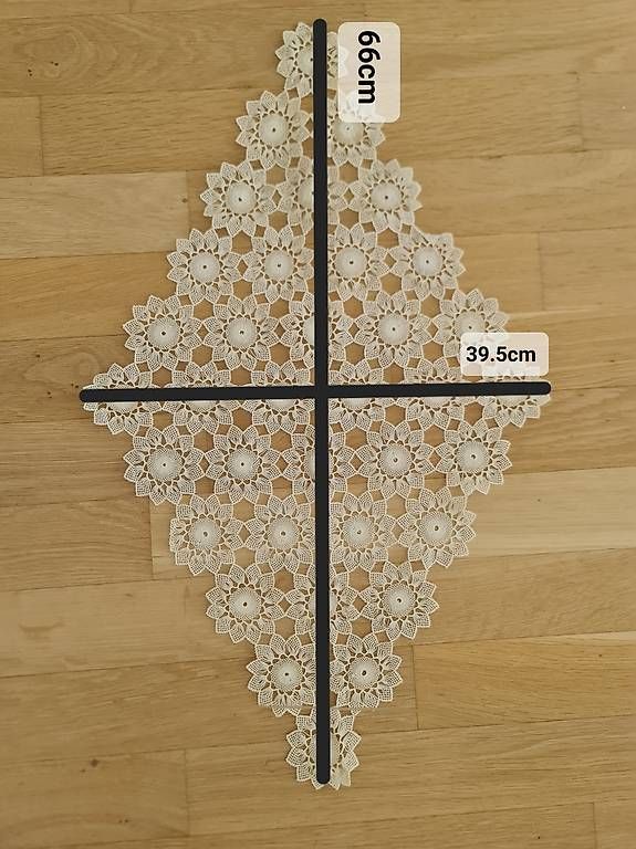 Tessuti: Spitzendecke Nadelspitzen weiss – Usato da Allschwil venduto da 86d_fmd5 2