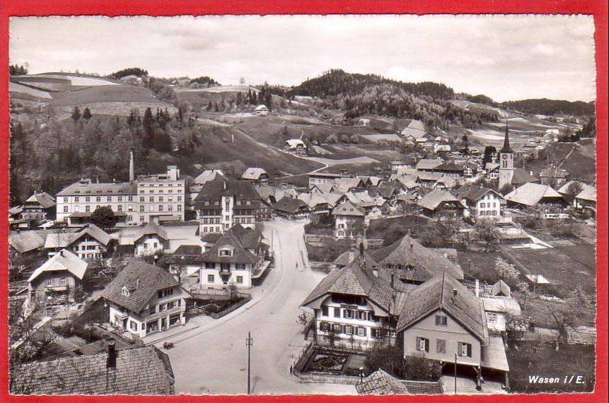 Cartoline postali: WASEN IM EMMENTAL, TEILANSICHT – Usato da Grüningen venduto da Kartenlaube