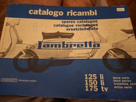 lambretta 125 LI 150 LI 175 TV 3 ème série catalogue pièces 