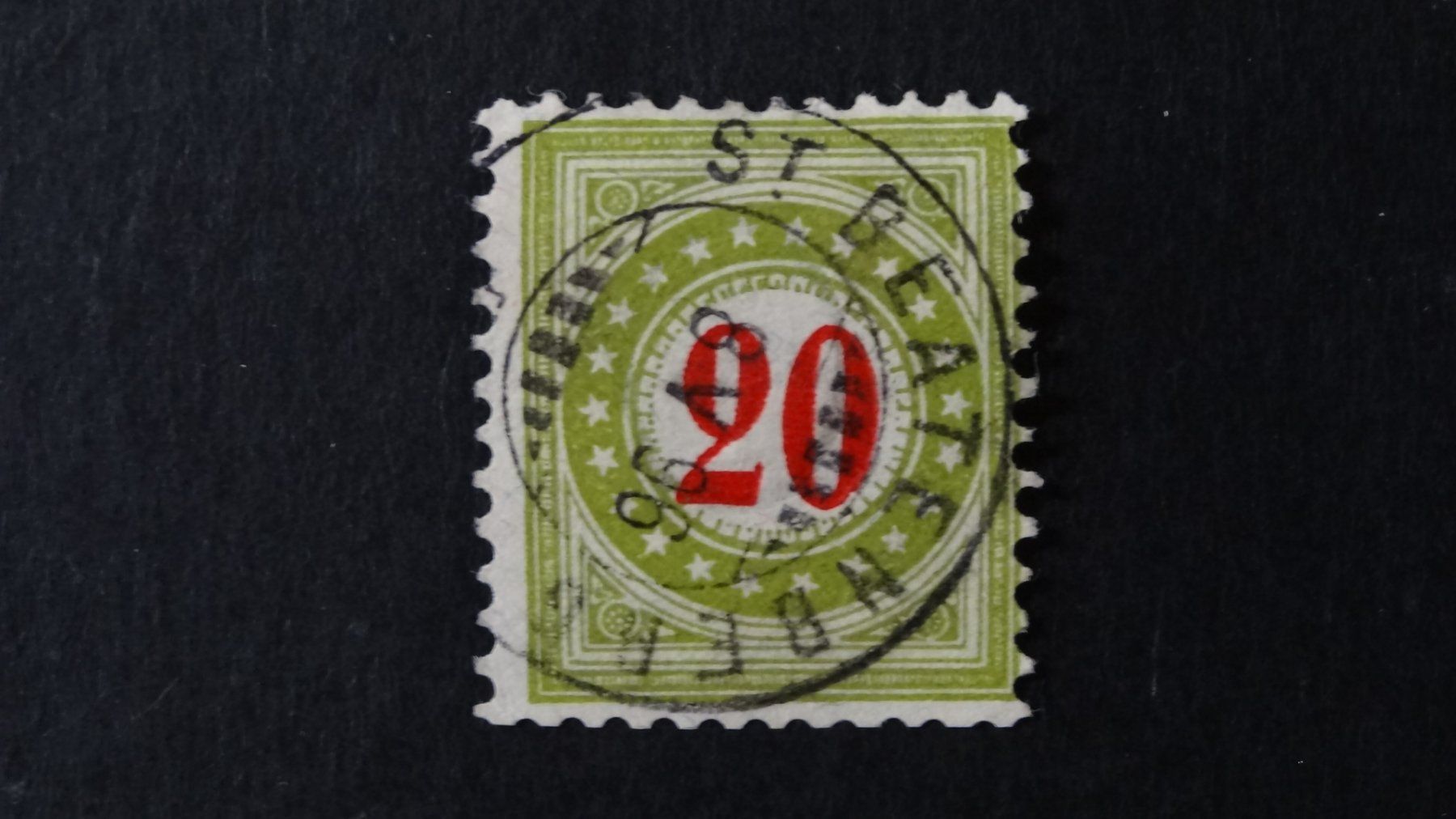 Tutti i francobolli: Vollstempel ST. BEATENBERG  8.V.1896   158 – Usato da Anwil venduto da C-DAIHA