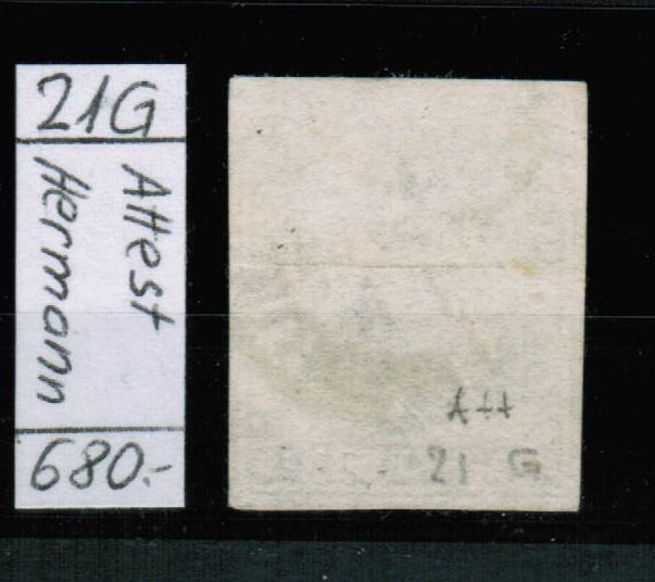 Alle Briefmarken: Strubel Nr.21G - Attest Hermann – Gebraucht aus Bern von peri02 1
