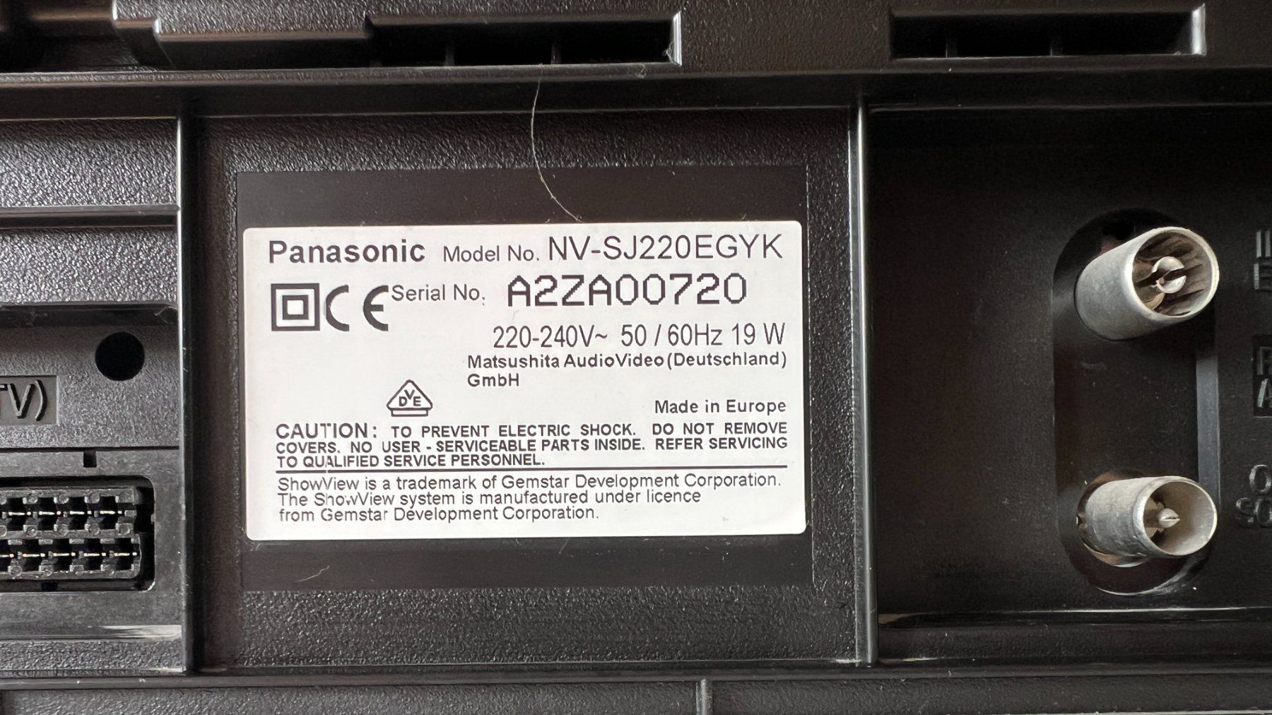 Panasonic Lettore multimediale & Streamer: Panasonic NV-SJ220 Videorecorder – Usato da Lodrino venduto da Stema 5