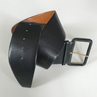 Gürtel Leder schwarz Gr. 70 bis 75 breit VINTAGE 1960s