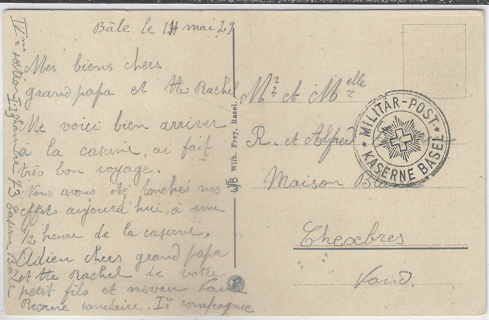 Cartoline postali: Basel - Kaserne - Litho – Usato da Ettingen venduto da Kartenplanet 1