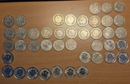 42x1 Franken Schweiz, ab 1968, aus Sammlung, Auflösung schön