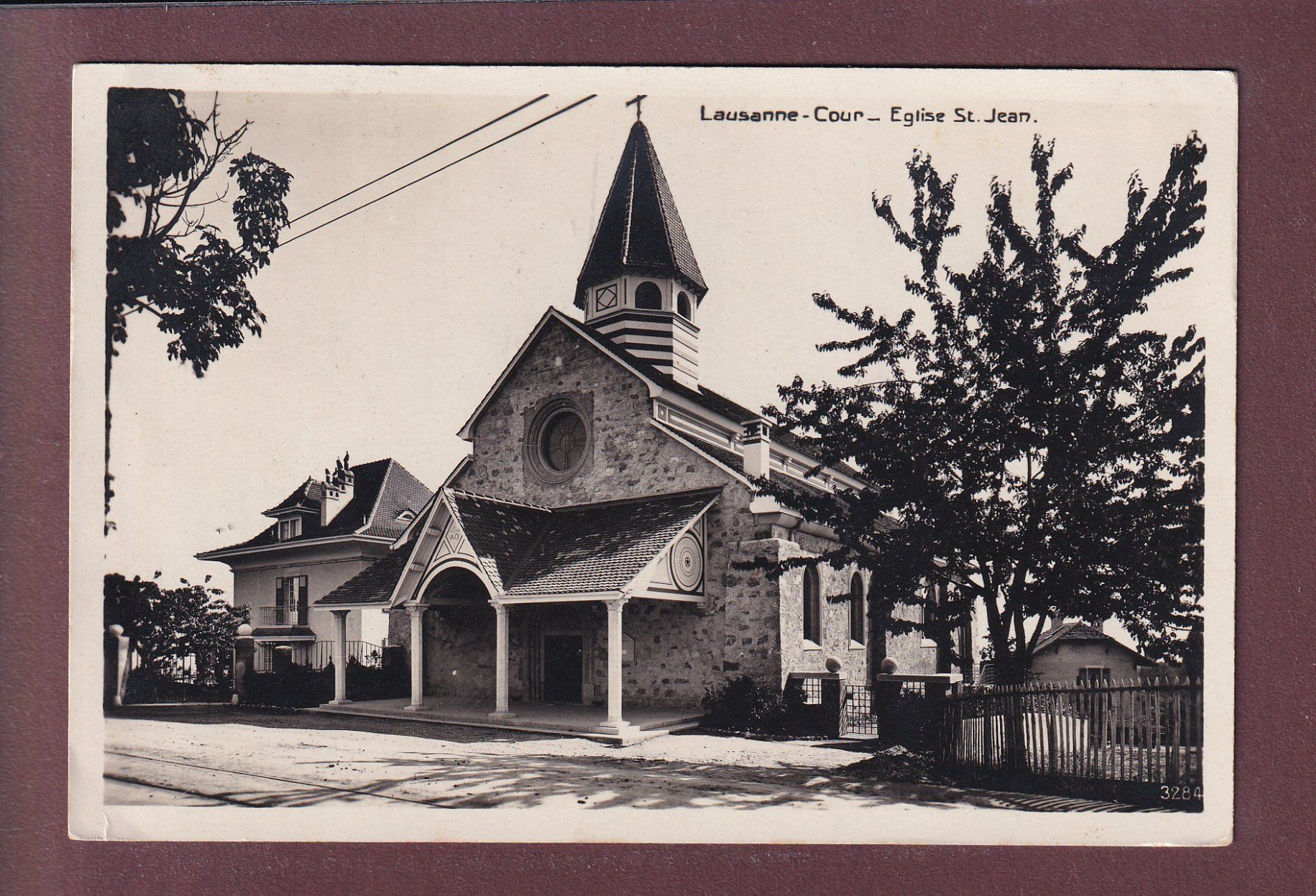 Cartoline postali: LAUSANNE - Eglise St. Jean - 1932 – Usato da Pully venduto da nicecards