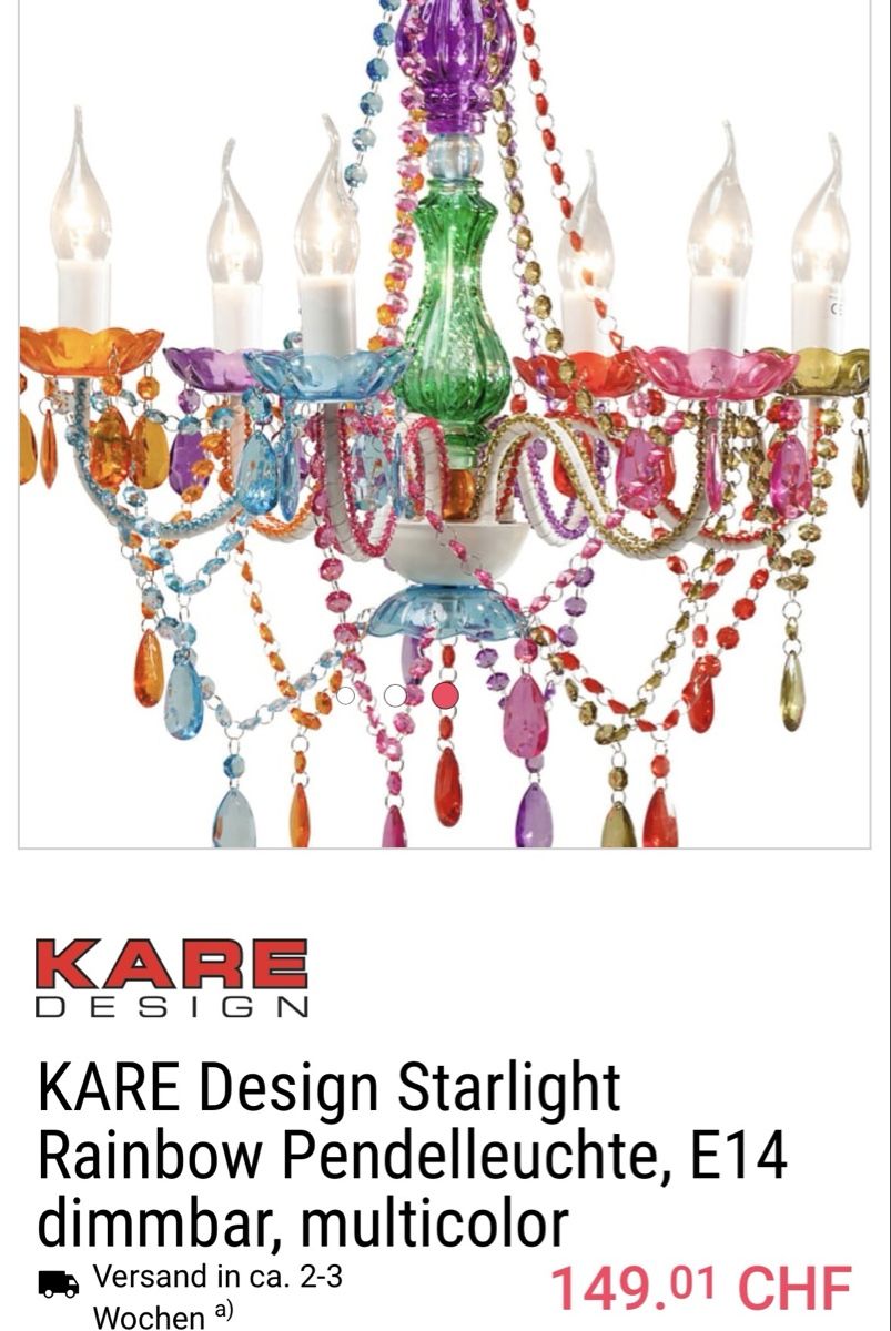 Kare Lampadari & plafoniere: Kare Design Starlight Pendelleuchte, Multicolor – Usato da Wettingen venduto da farfallina13 3