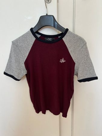 Sommerliches, stylishes T-Shirt, Bershka, Rot/Grau, M, neu!