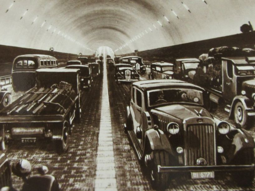 Cartoline postali: AUTO AK OLDTIMER LIVERPOOL MERCSEY-TUNNEL 1937 – Usato da Ettingen venduto da Hausi4711 1