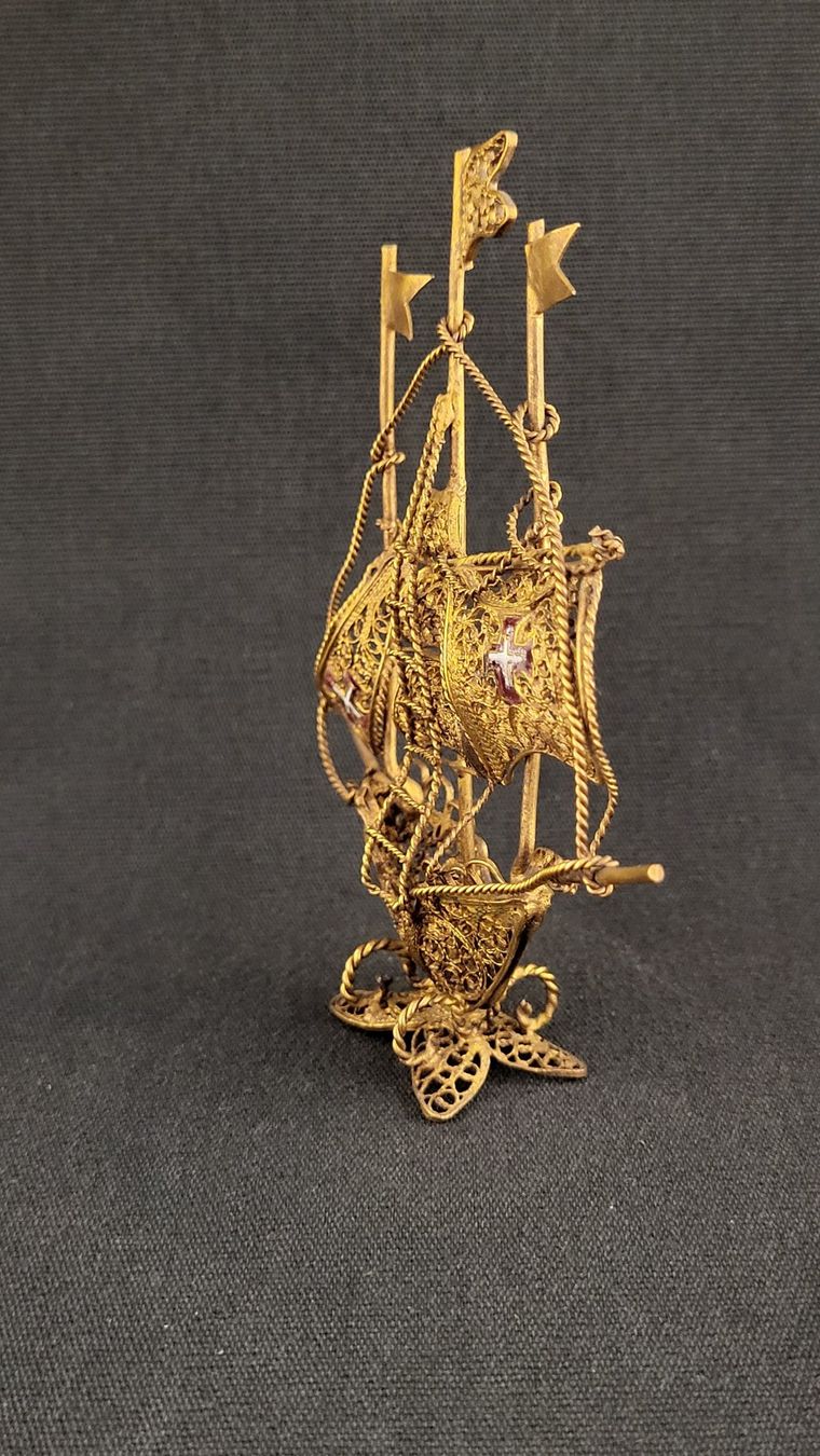 Statuette: Filigranes Segel-Schiff – Usato da Basel venduto da spinne02 5
