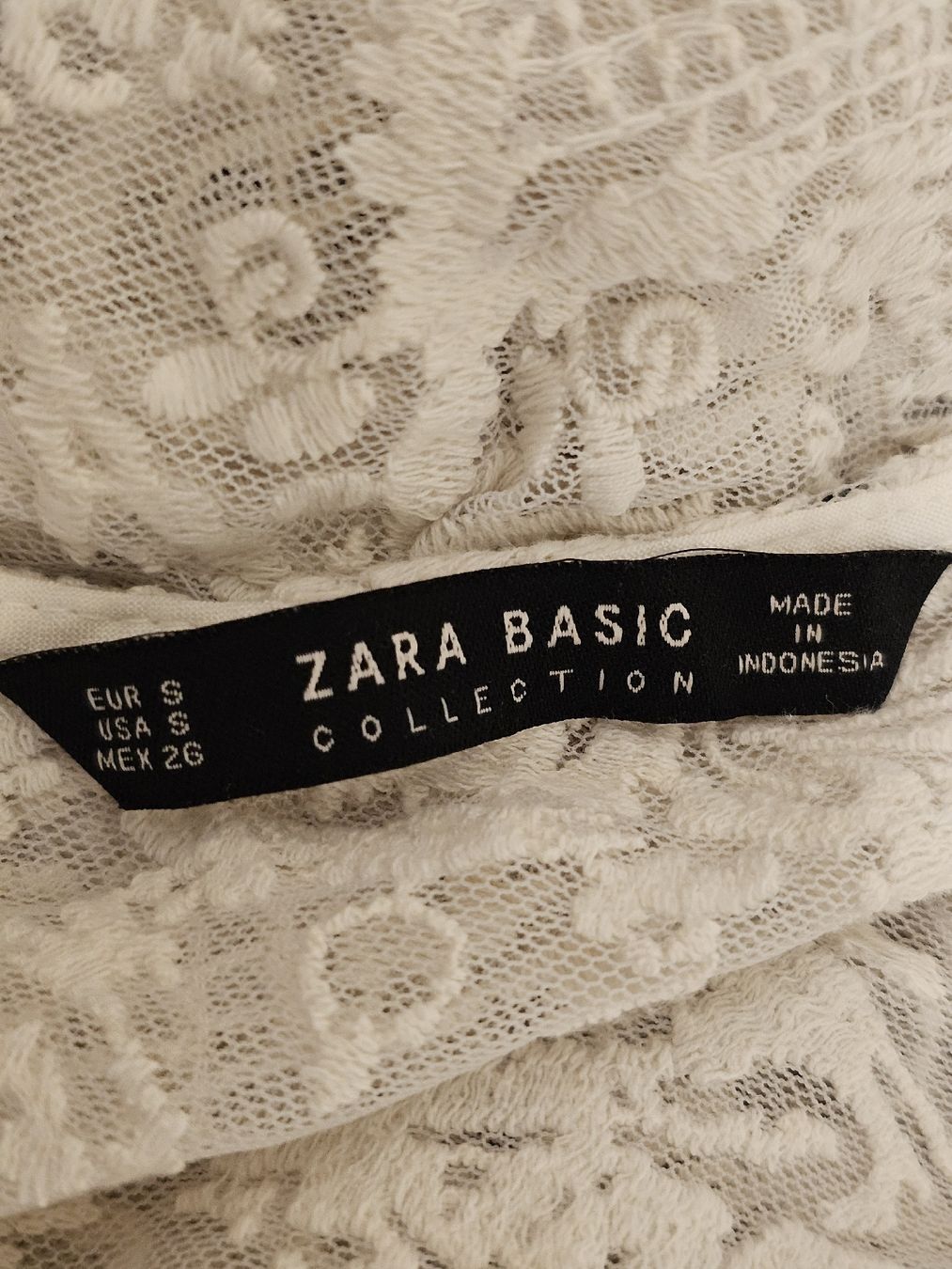Zara Camicette: ZARA Basic Collection Spitze Bluse Weiss Gr. S Romantisch Bo – Usato da Urdorf venduto da ole_mrp9 4