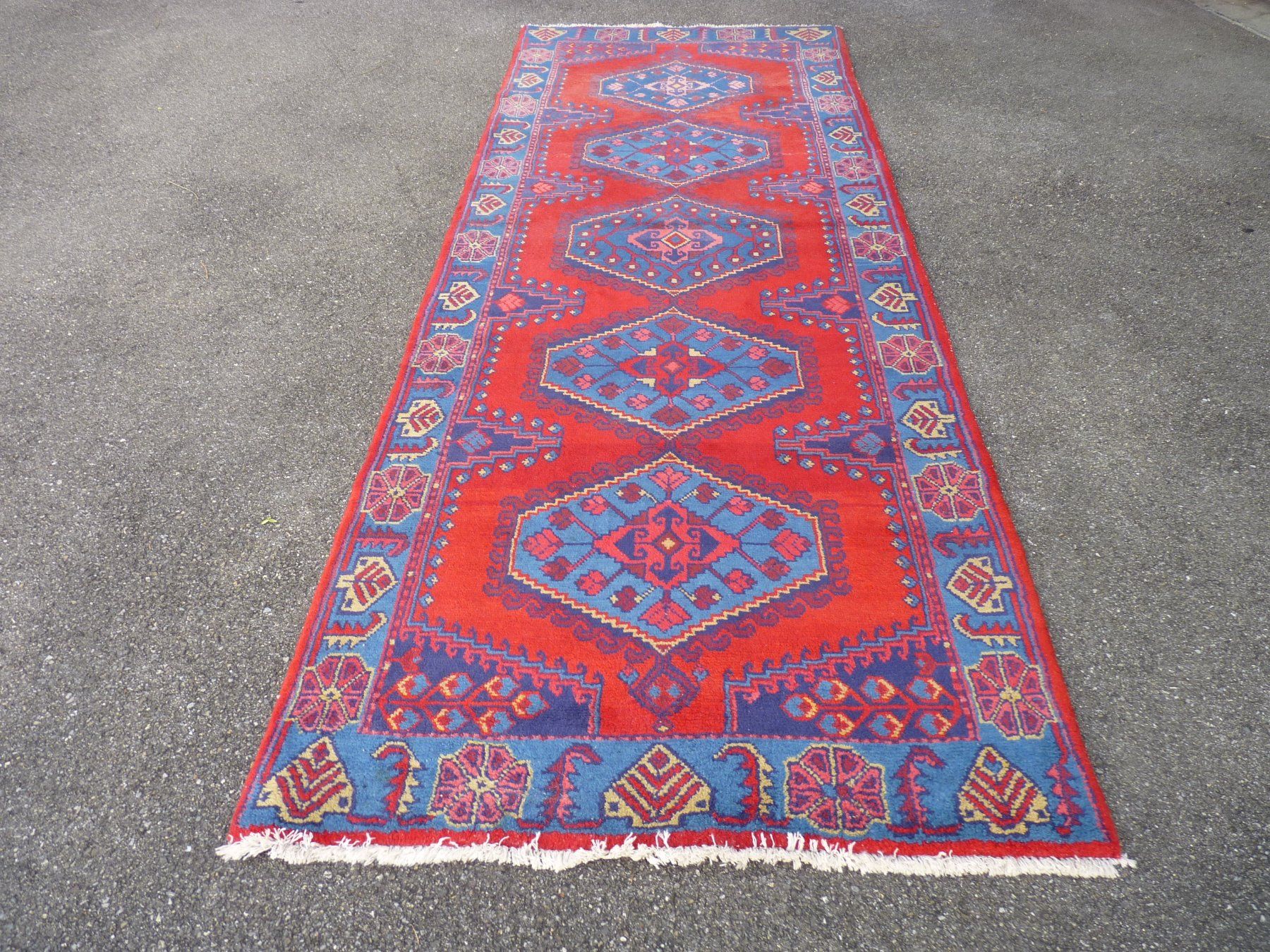 Tappeti: Wunderschöner Orientteppich, Handarbeit, Rot/Blau, 106x295cm – Usato da Küsnacht ZH venduto da zoliboli01 5