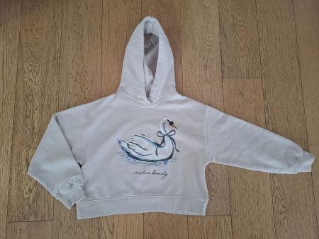 Zara kurz Hoodie, Gr. 152, Schwanen-Print, Top Zustand!