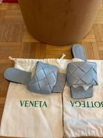 Sandali Bottega Veneta in pelle azzurra, taglia 36, usati