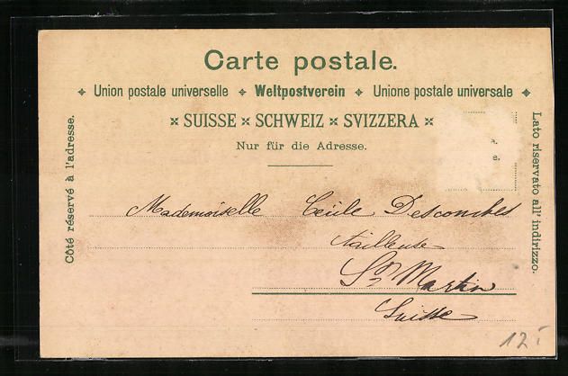 Cartoline postali: Litho Geneve, Vue generale, Monument nat – Usato da Berlin venduto da bartko-reher 1