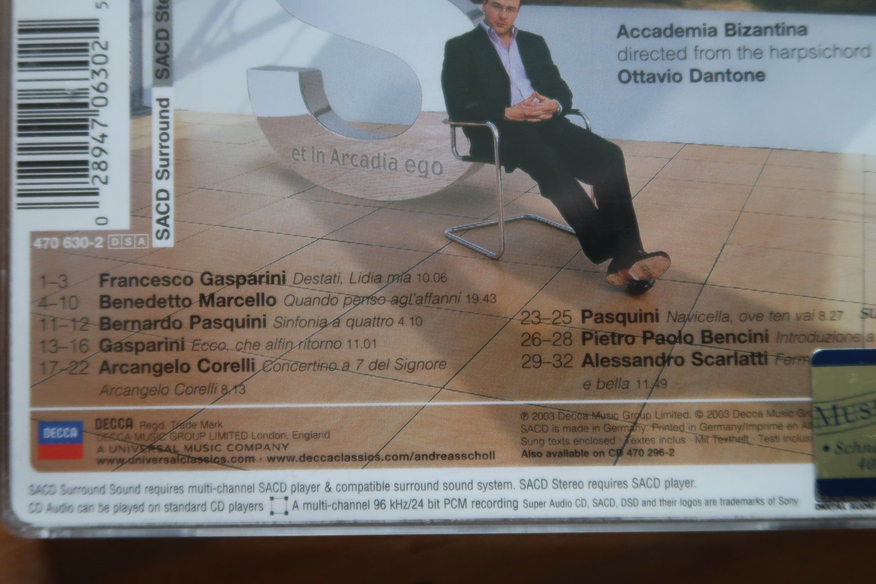 CD: ANDREAS SCHOLL - ARCADIA -  SACD – Usato da Basel venduto da Patiscat 2