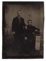 Fotografie Ferrotypie Mann und Frau in d