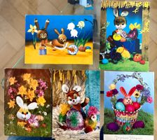 5X AK : Fröhliche Ostern - Joyeuse Pâques - Lapins