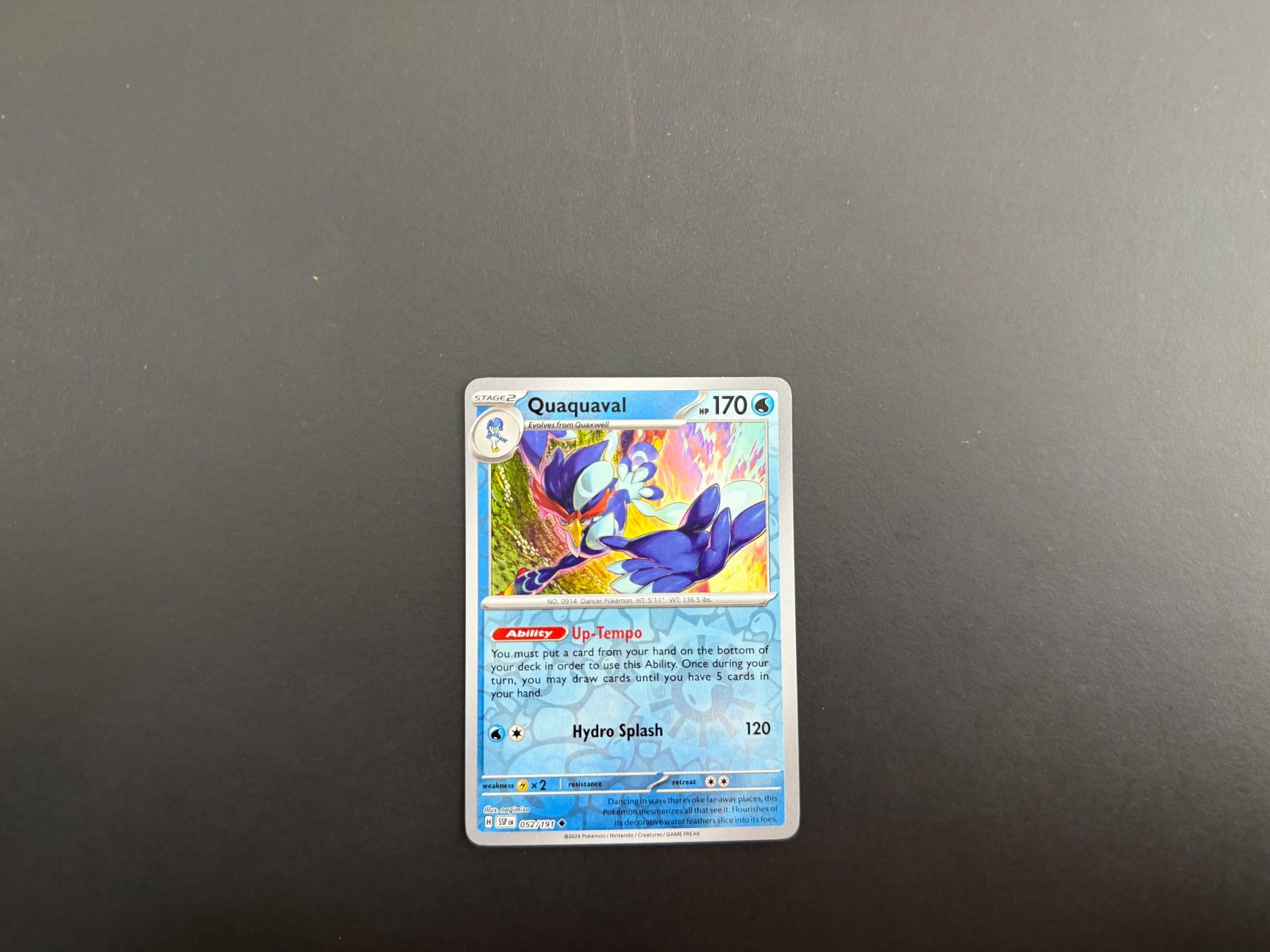 Pokémon Carte collezionabili: Quaquaval 052/191 – Usato da Zürich venduto da mountainwizard00