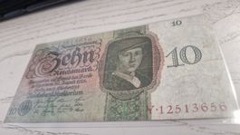 10 Reichsmark 1924 Banknote guter Zustand