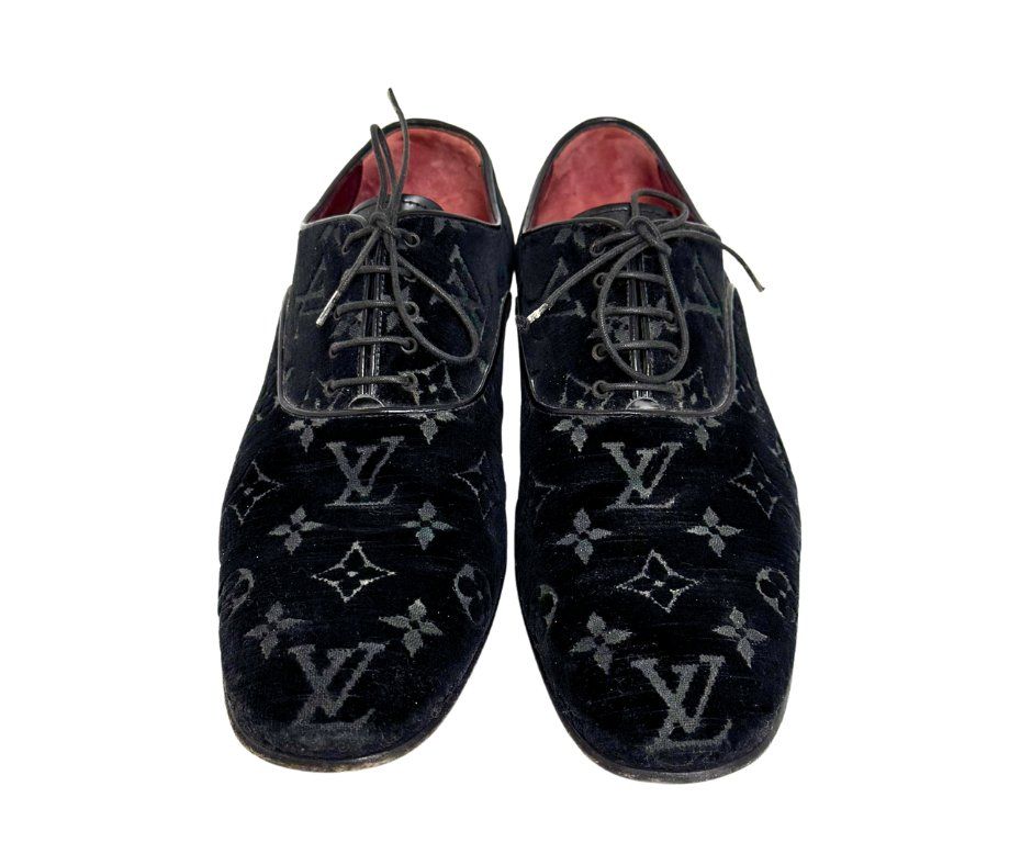 Louis Vuitton Scarpe da uomo: Louis Vuitton Herren-Schuhe | Samt mit Monogramm | 6.5/40.5 – Usato da Porrentruy venduto da MadameResell 1