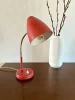 Vintage Tischlampe Rot restauriert, Dänemark 1950-1960