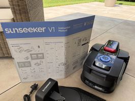 Sunseeker Mähroboter V1 ohne Begrenzungskabel 300m2