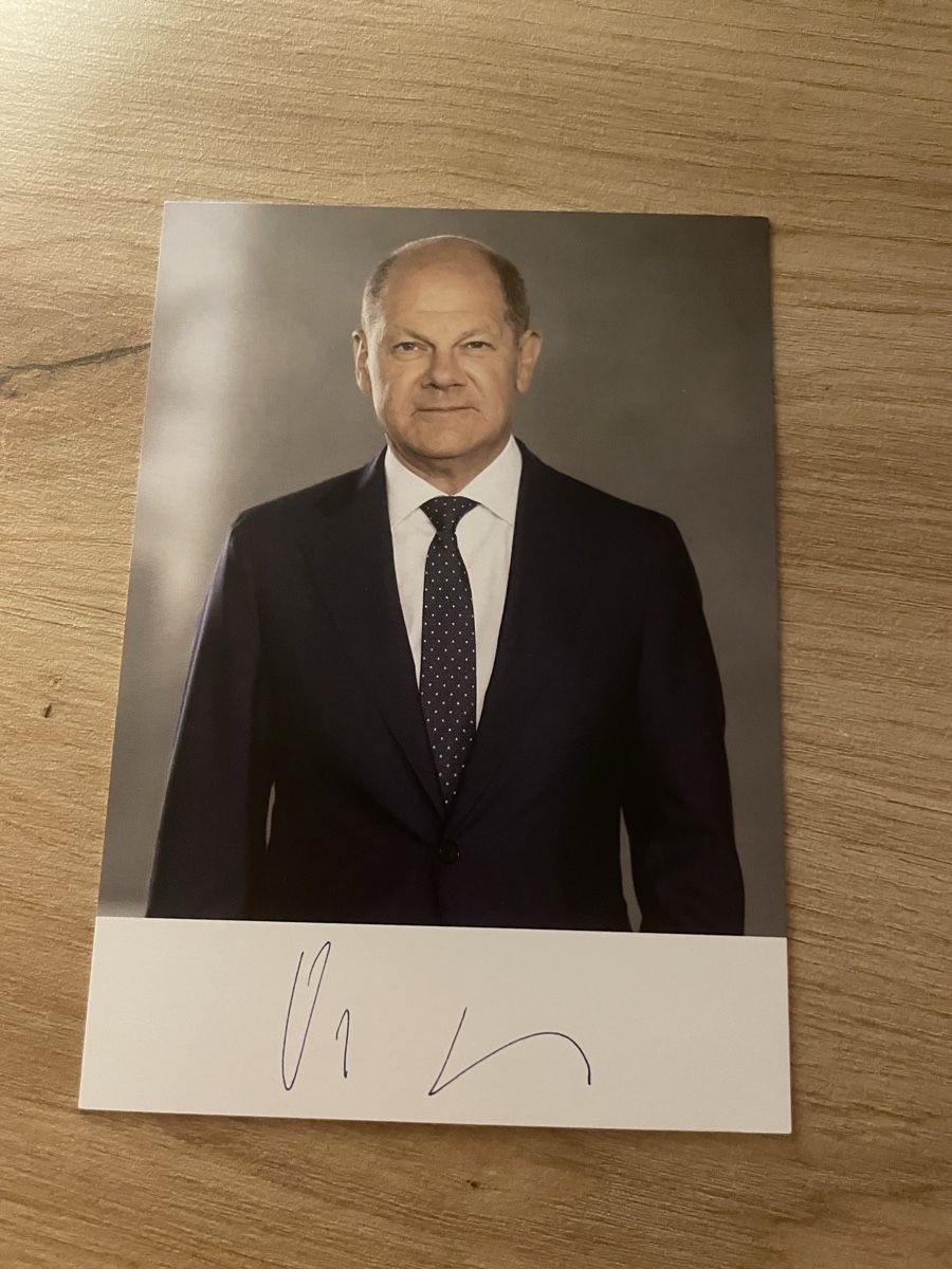 Autografi: Autogramm Olaf Scholz – Nuovo (secondo la descrizione) da Sargans venduto da Didis