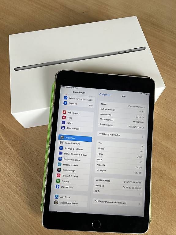 Apple Tablet PC: iPad mini 4th Generation, 128GB, WiFi – Usato da Küsnacht ZH venduto da Birabrot22 2
