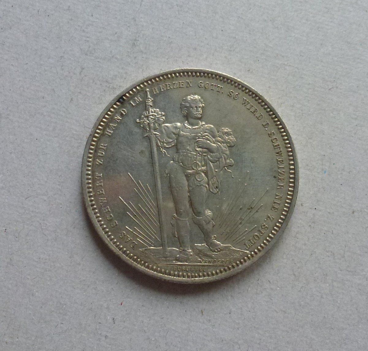 Tutti le monete: Basel ++ 5.- Franken 1879, Schützentaler – Usato da Walkringen venduto da Casablanca777