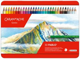 666.330 PABLO * Caran d'Ache * 30 Farbstifte im Metall-Etui