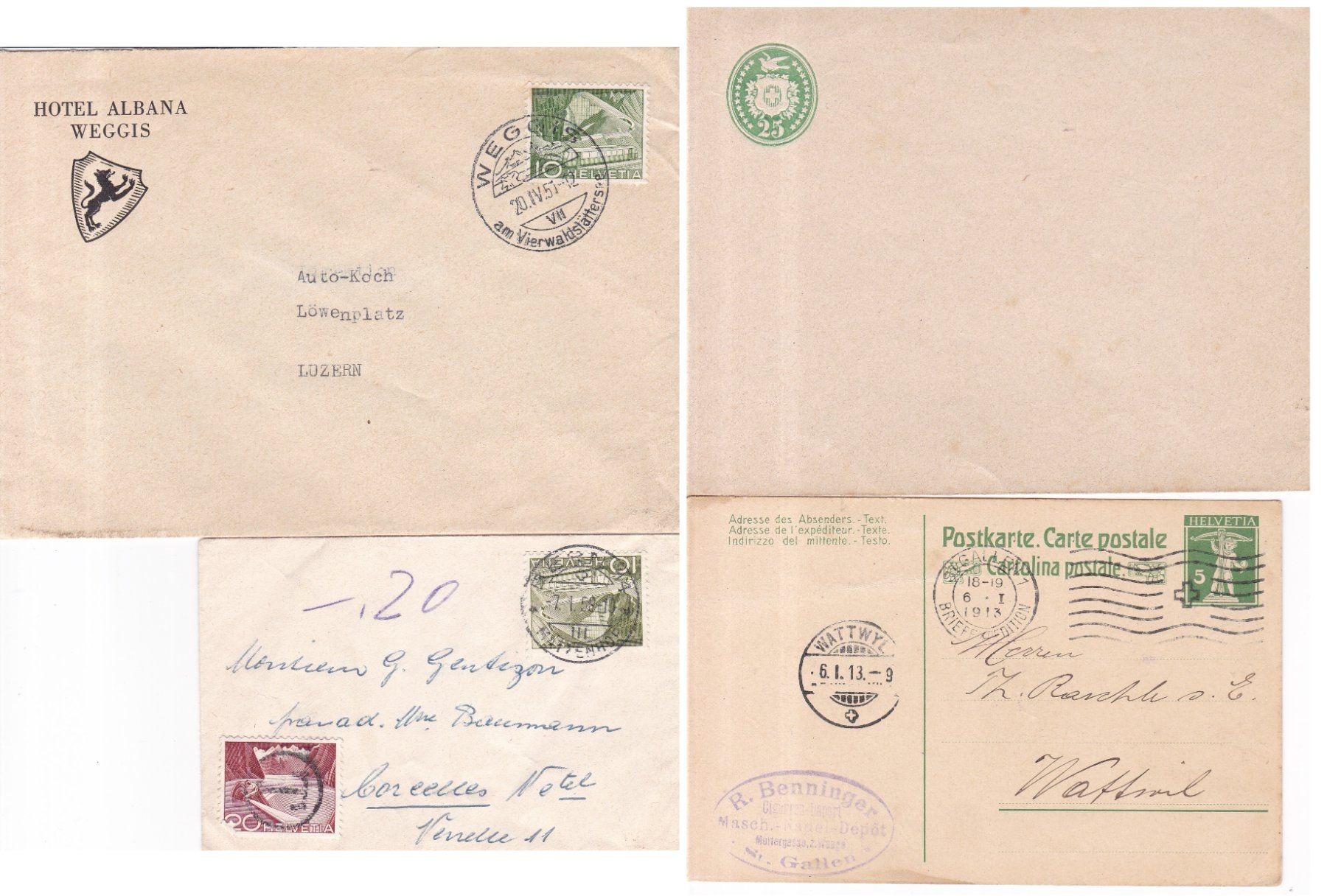 Tutti i francobolli: 40 Stk. Alte CH Briefe, Karten, FDCs etc. – Usato da Münchwilen AG venduto da Nesar 8
