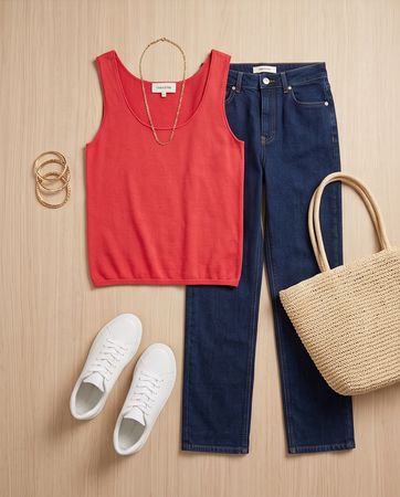 Grace & Mila top rouge orange - bon état - taille S
