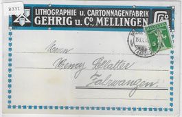 Mellingen 19.IX.16 Lithographie Gehrig