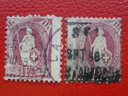 STEHENDE +besonders stark dezentriertes Markenbild (1Fr 2x)