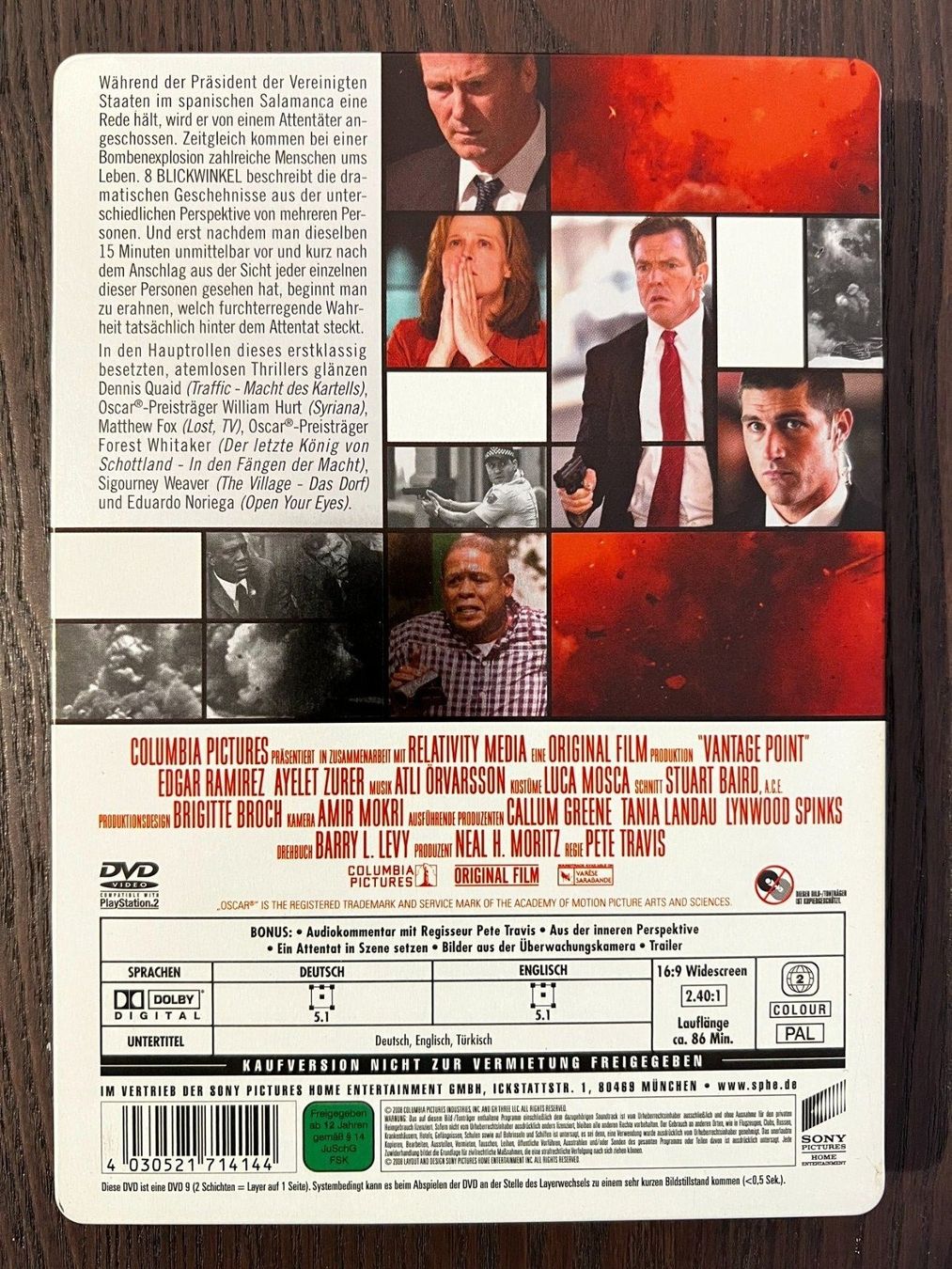 Tutti i DVDs: 8 Blickwinkel - Steelbook – Usato da Zürich venduto da FilmFreunde 1