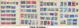 ITALIA  lot de 82 timbres ʘ avec quelques bonnes valeurs