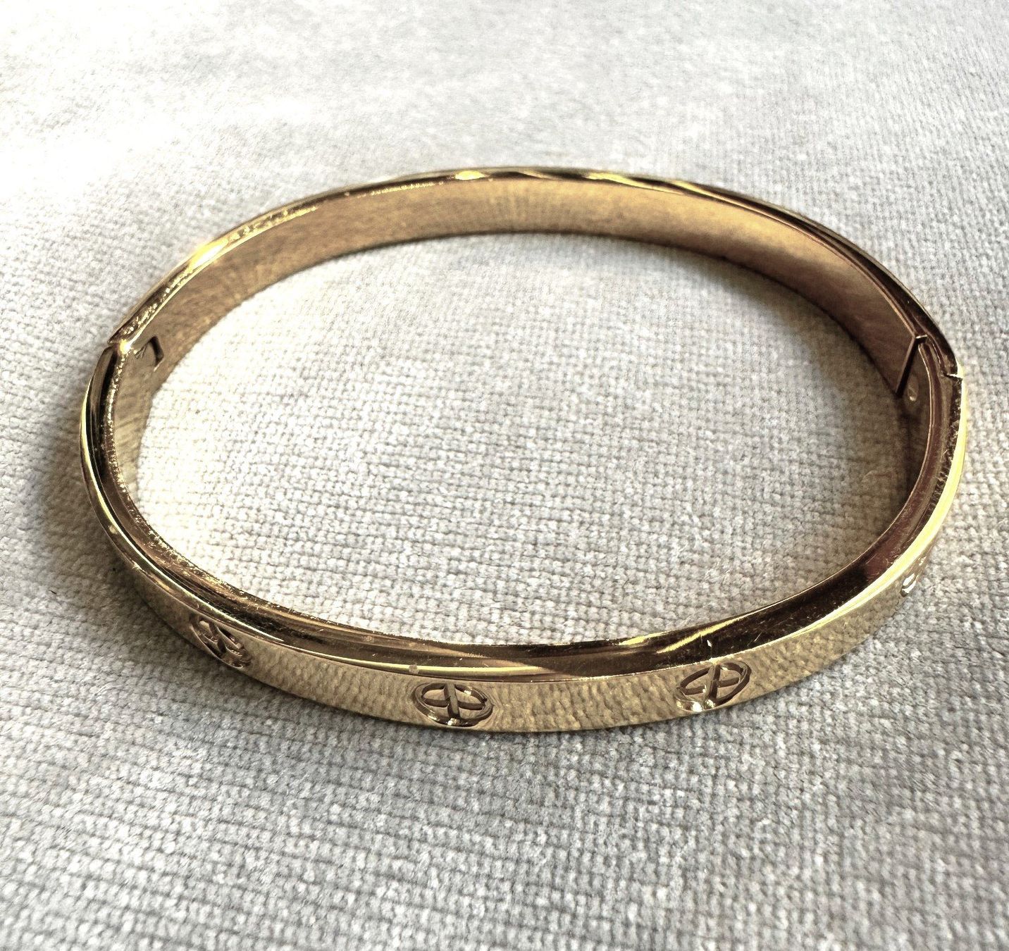 Armbänder & -reifen: Bracciale in acciaio dorato – Neu (gemäss Beschreibung) aus Porza von GioCa65 1