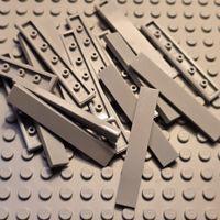 Lego 24 x Fliesen 1x6 hellgrau neu