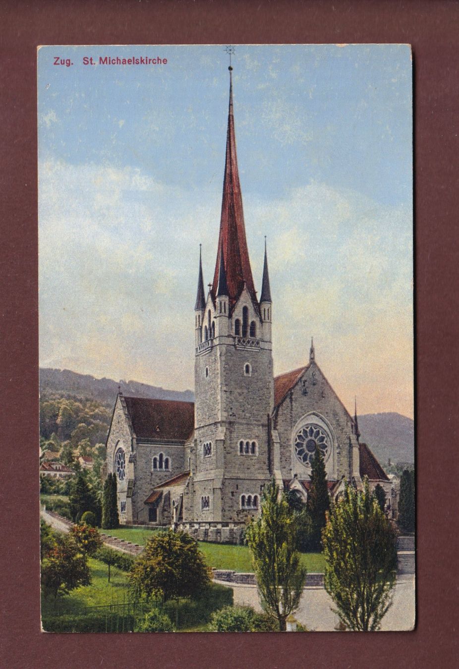 Cartoline postali: ZUG - St. Michaelskirche - 1935 – Usato da Pully venduto da nicecards-shop