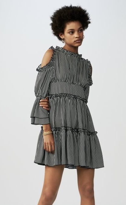 Maje Kleider: Robe Maje rayée volants taille 1 polyester neuve – Neu (gemäss Beschreibung) aus Morges von sandy069 8