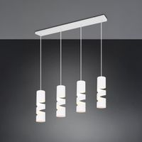 Pendelleuchte, Weiss 4 Spots 80 cm Breit