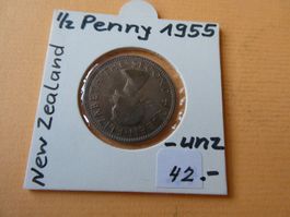 New Zealand 1955, 1/2 Penny   unz