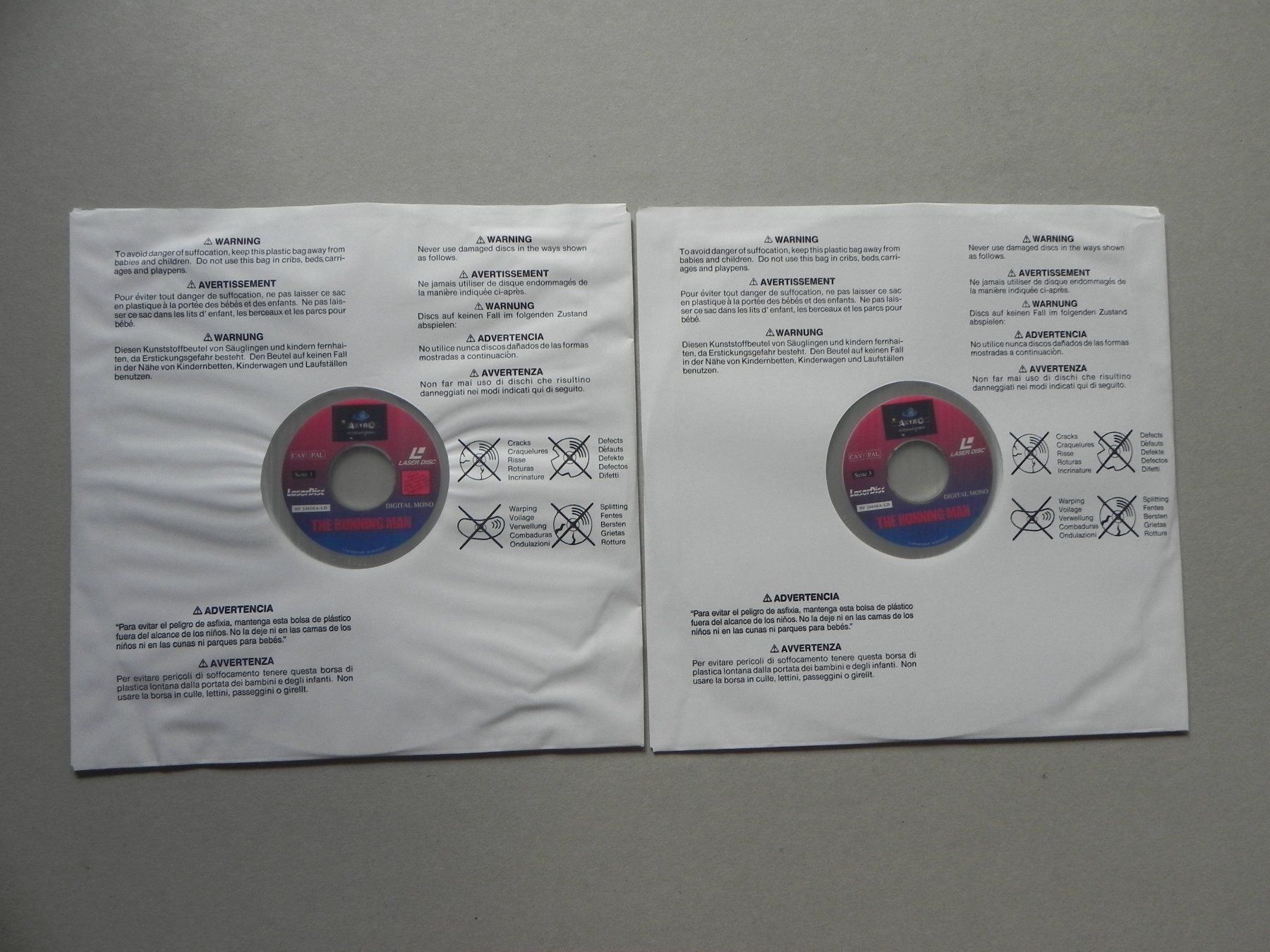 Tutti i DVDs: Laserdisc The Running Man Schwarzenegger – Usato da Siebnen venduto da krimsie 3
