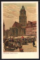 P. Hey: Meissen / Elbe, Marktplatz mit g