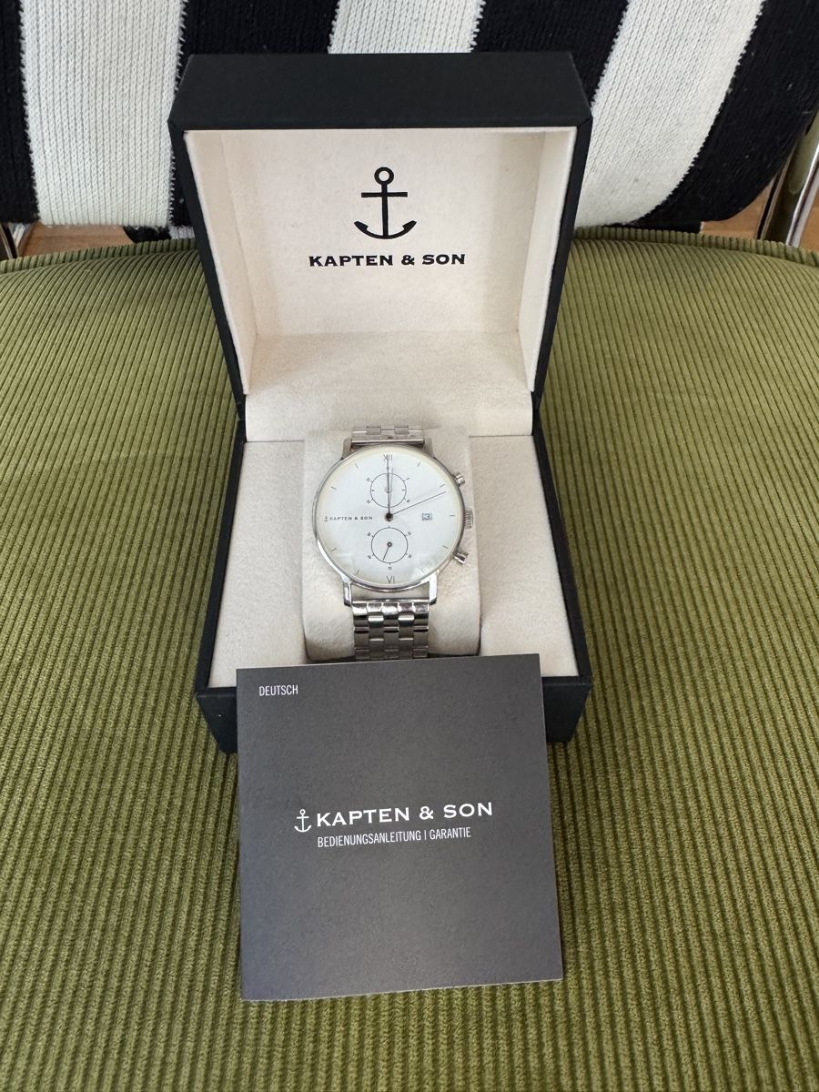 Kapten & Son Orologi: Kapten & son Chrono Silber Uhr – Usato da Zürich venduto da van_58nb