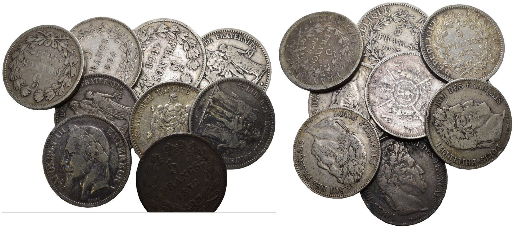 Alle Münzen: Frankreich Lot Silber – Gebraucht aus Bern von numismatictops
